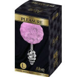 Alive korek analny z ogonkiem Metal Anal Fluffy Twist Plug Lila L - 3