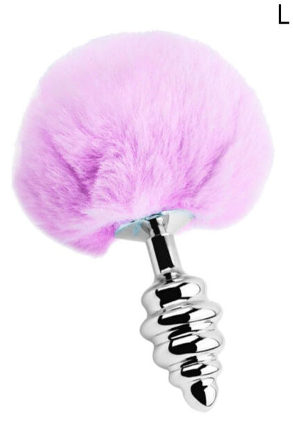 Korek Analny Z Ogonkiem Metal Anal Fluffy Twist Plug Lila L Alive