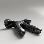 Podwójne dildo Steroid ABS03 Teamwork 25 x 7cm All Black - 2