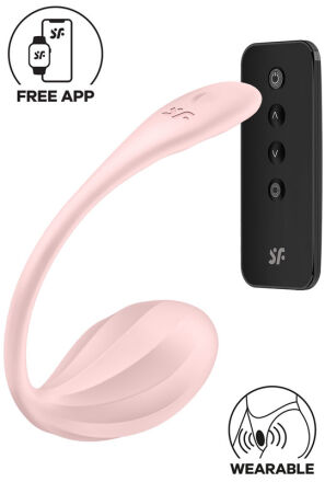 Wibrujące Jajeczko Ribbed Petal Connect App Rose Satisfyer