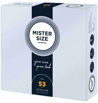 53 Mm Condoms 36 Pieces Mister.Size