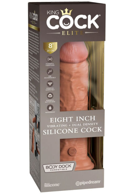 Wibrujące Dildo King Cock Elite Silicone Dual Density Cock 8 Pipedream