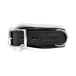 BRUTUS Leather Collar Black/White - 3