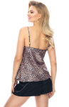 Yamila I Satin Komplet Leopard (Top + szorty) - 2