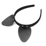Uszy Kota Vegan Leather Cat Ears Black/Silver Kinky Diva - 2
