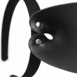 Uszy Kota Vegan Leather Cat Ears Black/Silver Kinky Diva - 3