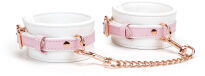 Kajdanki White & Pink Fairy Goat Leather Hand Cuffs Liebe Seele - 2