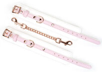 Kajdanki White & Pink Fairy Goat Leather Hand Cuffs Liebe Seele - 3