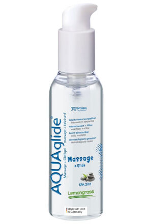 Lubrykant I Żel Do Masażu O Zapachu Trawy Cytrynowej Aquaglide Massage + Glide Lemongrass 200 Ml JoyDivision