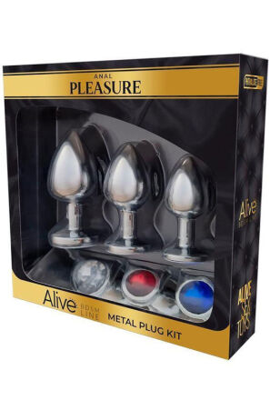 Korek Analny Anal Pleasure Metal Plug Kit Alive
