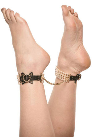 Kajdanki na kostki BDSM Ballroom Pearl Ankle Cuffs Guilty Pleasure