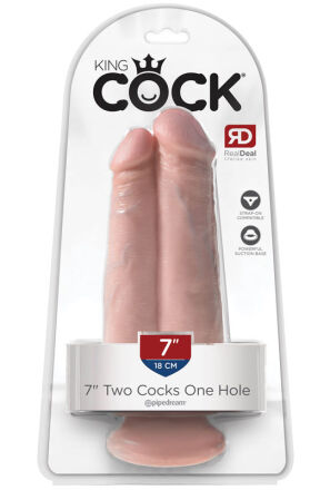 Podwójne Dildo 18Cm King Cock Two Cocks One Hole Light Pipedream