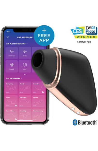 Stymulator Łechtaczki Love Triangle Black With App Satisfyer