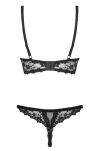 Letica komplet 2-częściowy otwarty czarny L/XL Obsessive - 5