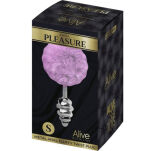 Alive korek analny z ogonkiem Metal Anal Fluffy Twist Plug Lila S - 3