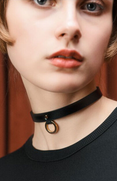 Delikatna Skórzana Obróżka Upko Leather Thin Choker UPKO