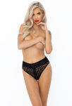 Noir Handmade F290 Panties of leopard flock with zipper S - 3
