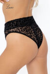 Noir Handmade F290 Panties of leopard flock with zipper S - 2