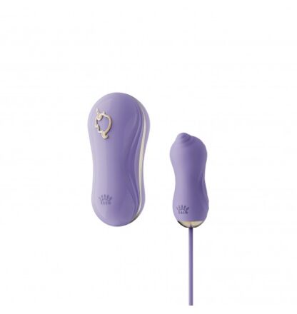 Zestaw bezdotykowy stymulator łechtaczki z małym korkiem Zalo Unicorn Berry Violet