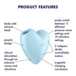Stymulator łechtaczki Cutie Heart Blue Satisfyer - 6