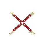 Liebe Seele uprząż Kinbaku Ukiyoe Red Rosy Leather Hogtie - 2