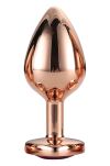 Korek Analny Gleaming Love Rose Gold Plug Medium Dreamtoys - 2