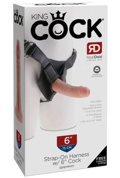 Uprząż Z Dildo King Cock Strap On Horness 6 Light Pipedream