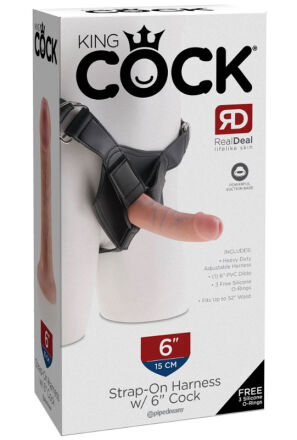 Uprząż Z Dildo King Cock Strap On Horness 6 Light Pipedream