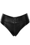 Figi F276 Snake wetlook panty with zipper S Noir Handmade - 5