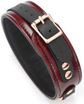 Liebe Seele obróżka ze smyczą Wine Red Collar and Leash - 4