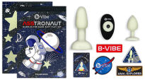 Zestaw korków Asstronaut Glow-In-The-Dark Butt Play Set b-Vibe - 5
