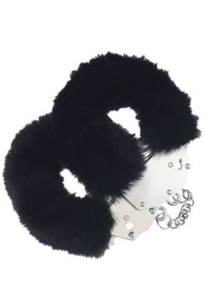 Ouch! kajdanki Heavy-duty Fluffy Handcuffs Black