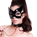 Maska na oczy High Gloss Cat Mask Black/Gold Kinky Diva - 2