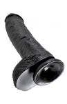 10' Cock With Balls Black Dildo Z Jądrami Czarne 25 Cm King Cock - 4