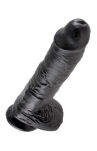 10' Cock With Balls Black Dildo Z Jądrami Czarne 25 Cm King Cock - 3