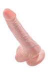 6' Cock With Balls Flesh Dildo Z Jądrami Cieliste 15Cm King Cock - 3