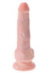 6' Cock With Balls Flesh Dildo Z Jądrami Cieliste 15Cm King Cock - 2