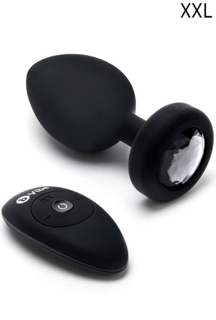 Korek analny Vibrating Jewel Plug Xxl Black b-Vibe