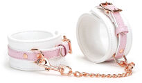 Kajdanki White & Pink Fairy Goat Leather Ankle Cuffs Liebe Seele - 2