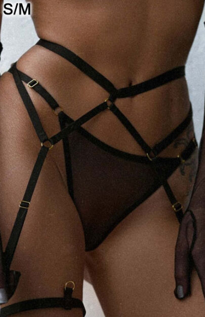 Czarne Stringi Ginny Black S/M Promees