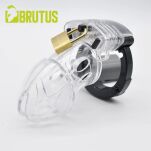 Pas cnoty regulowany Alpha Cage Chastity Cage Clear Brutus - 2