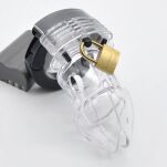 Pas cnoty regulowany Alpha Cage Chastity Cage Clear Brutus - 3