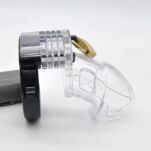 Pas cnoty regulowany Alpha Cage Chastity Cage Clear Brutus - 4