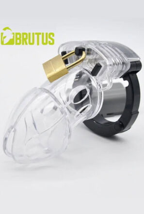 Pas cnoty regulowany Alpha Cage Chastity Cage Clear Brutus