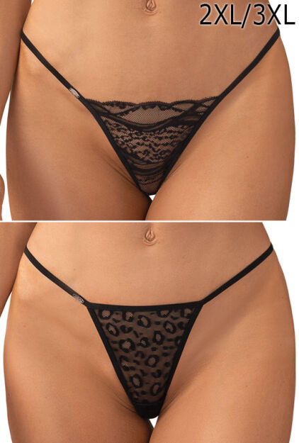 Clara 2-pak stringi 2XL/3XL Obsessive