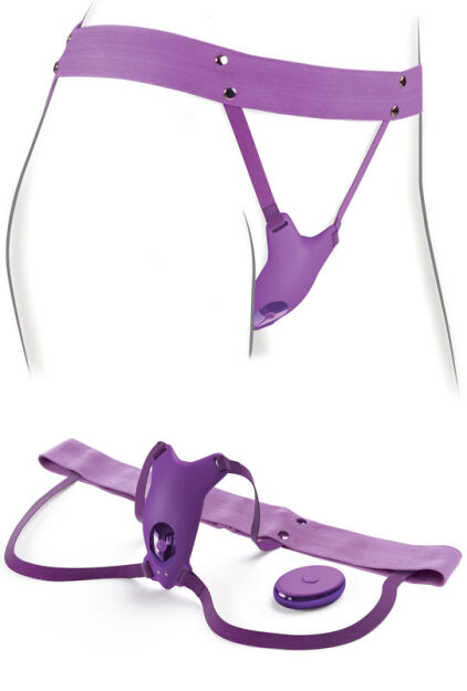 Uprząż z wibratorem Hands Free Strap On 1 Motor Fantasy For Her