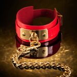 Obroża ze smyczą VEGAS High Gloss O-Ring Collar + Leash Kinky Diva - 3