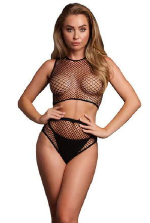 Komplet 2 Pc Crop Top Black OS Le Desir