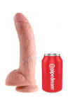 9' Cock With Balls Flesh Dildo Z Jądrami Cieliste 23Cm King Cock - 5