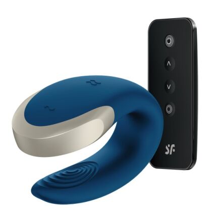 Wibrator dla par Double Love Blue Satisfyer